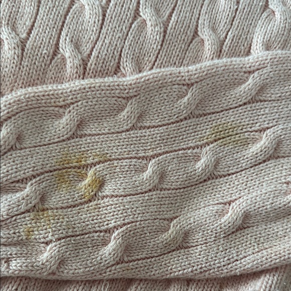 Ralph Lauren Pink Cable Knit Crew Neck Sweater - Picture 3 of 4